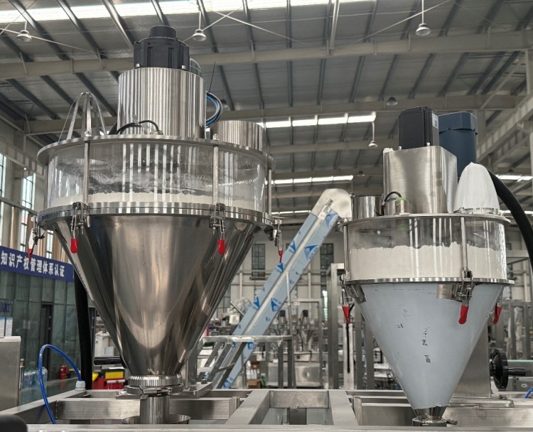Dual-head powder + weigh-fill bag-filling packaging machine