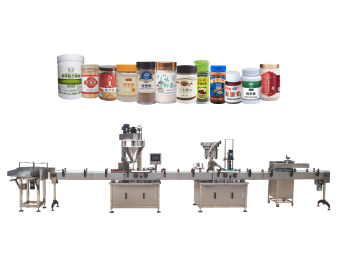 Fully automated powder vial filling line