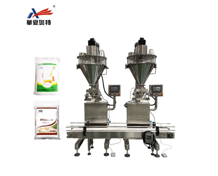 Semi-automatic powder filling and packaging machine